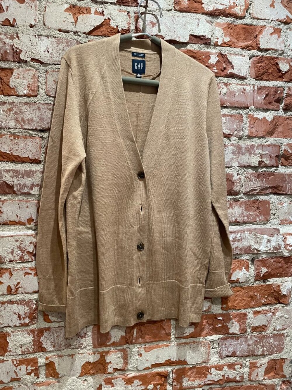 GAP 100% Merino Wool Camel Cardigan